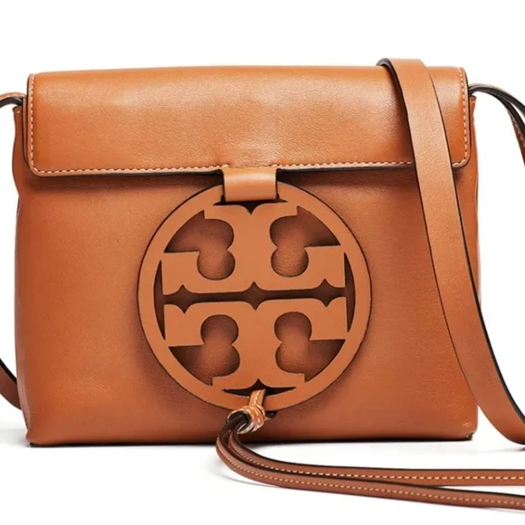 Tory Burch Cuoio Miller Tan Crossbody Bag with Replaced Patterned Strap - Picture 2 of 16